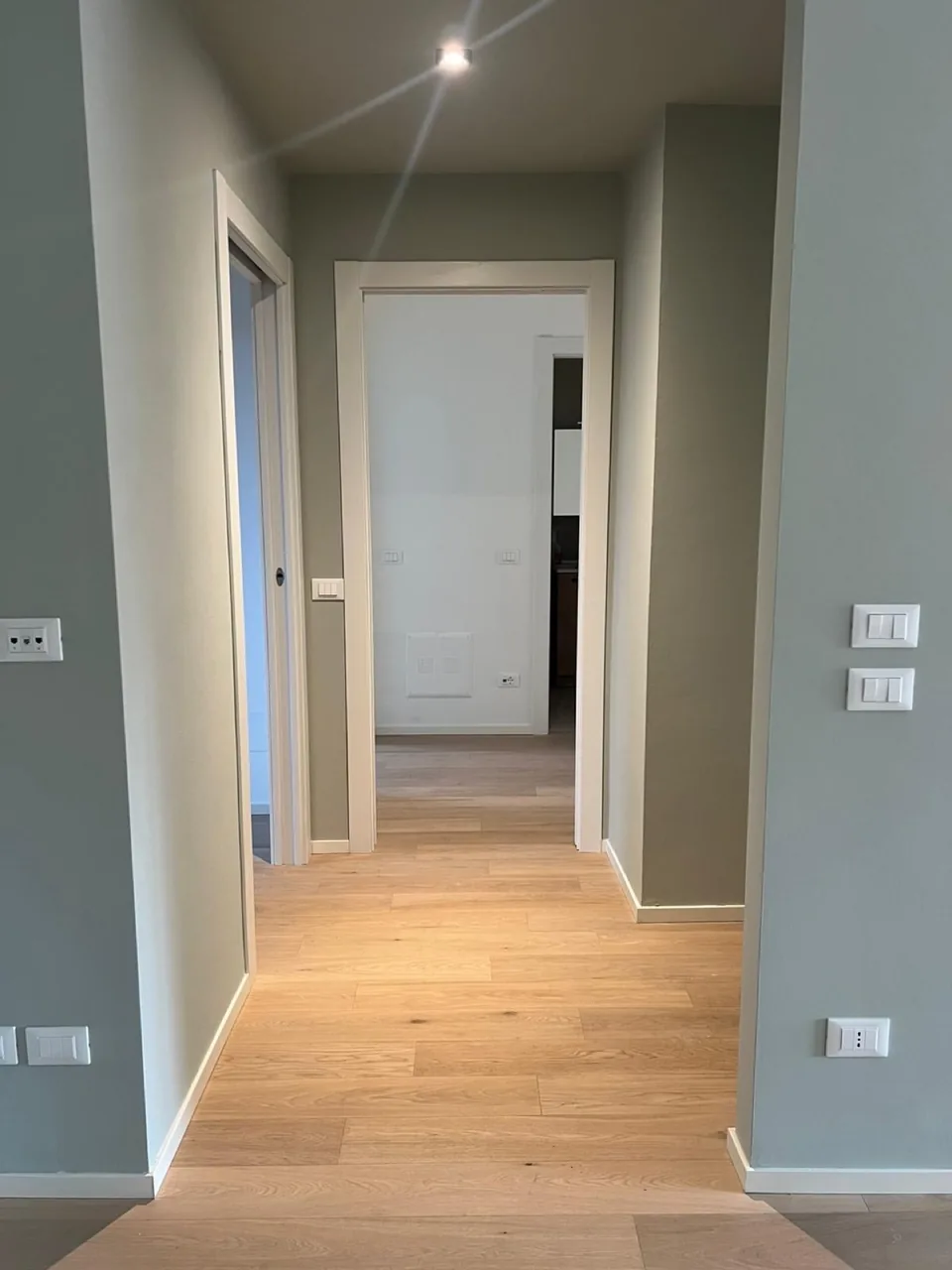 Completed interior hallway