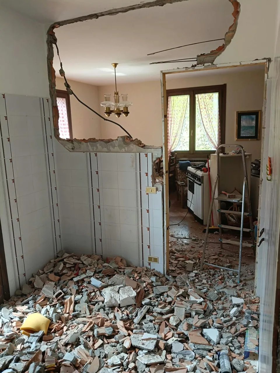 Kitchen during demolition