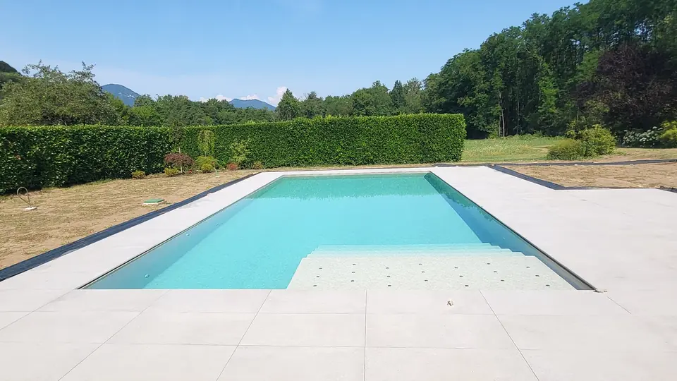 Completed pool steps